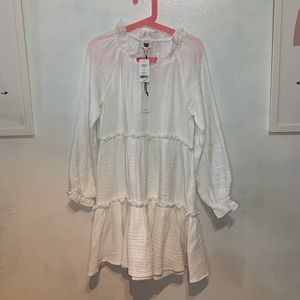 EverAfter Kids Solid White Dress